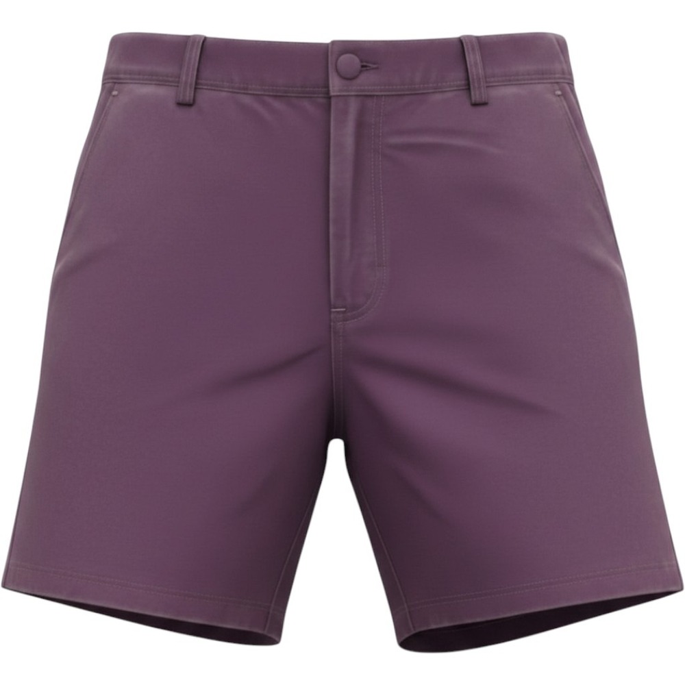 Men's Flat-Front Active Shorts in Plum